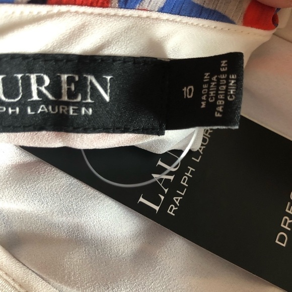 Lauren Ralph Lauren Maxi Off Shoulder Crinkled Georgette Floral Dress Size 10 - Picture 3 of 15